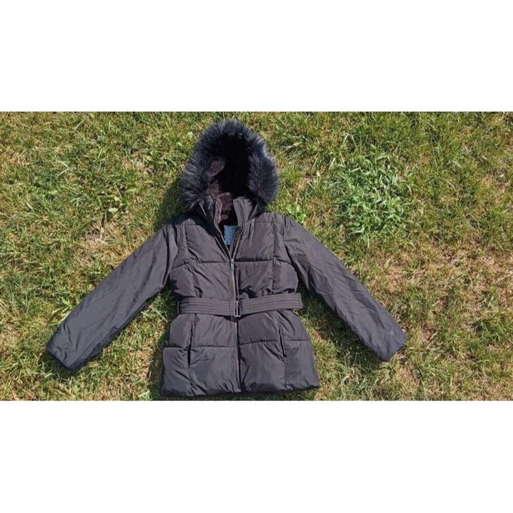 Flawless Abercrombie & Fitch Belted Puffer Coat Black 11/12 girls